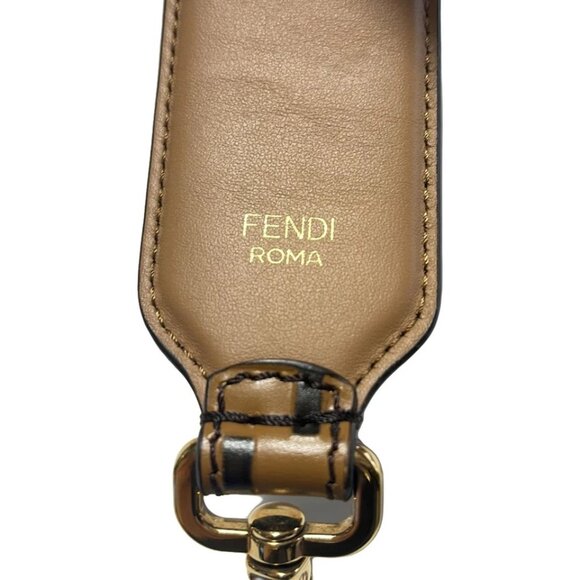 FENDI Strap You - Light Brown Black Gold Leather Hardware 17 479-030625 - Picture 4 of 4